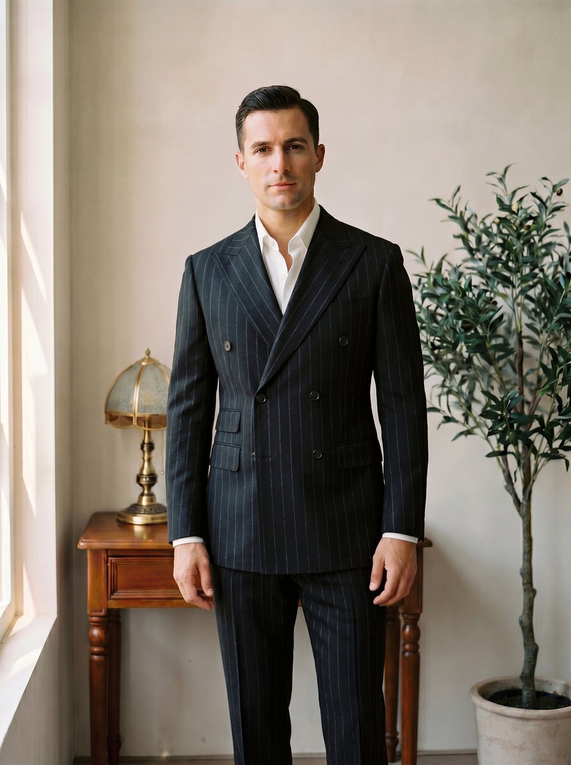 Natural The Alexandria Striped Suit — hero