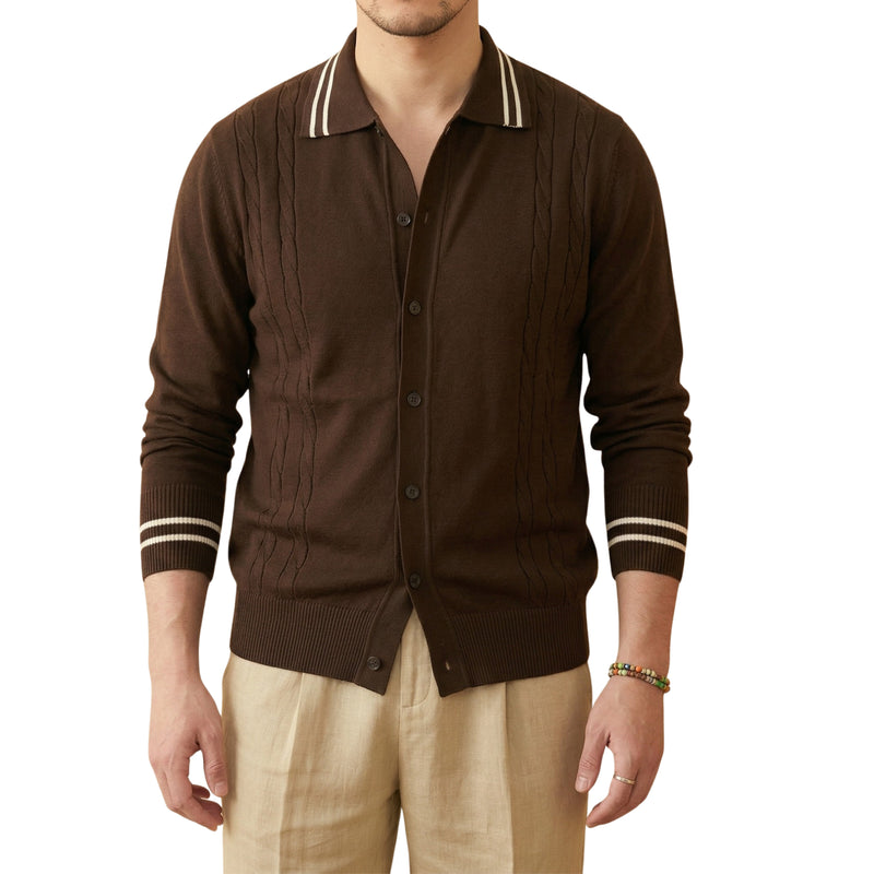 Brown The Avaris Knit Polo — 0