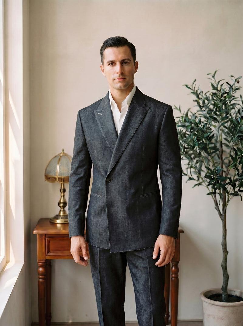 Black The Dendera Denim Suit — hero