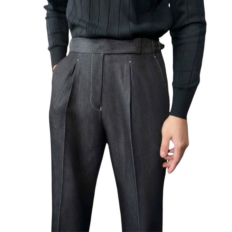 Black The Edfu Side-Tab Trouser — 0