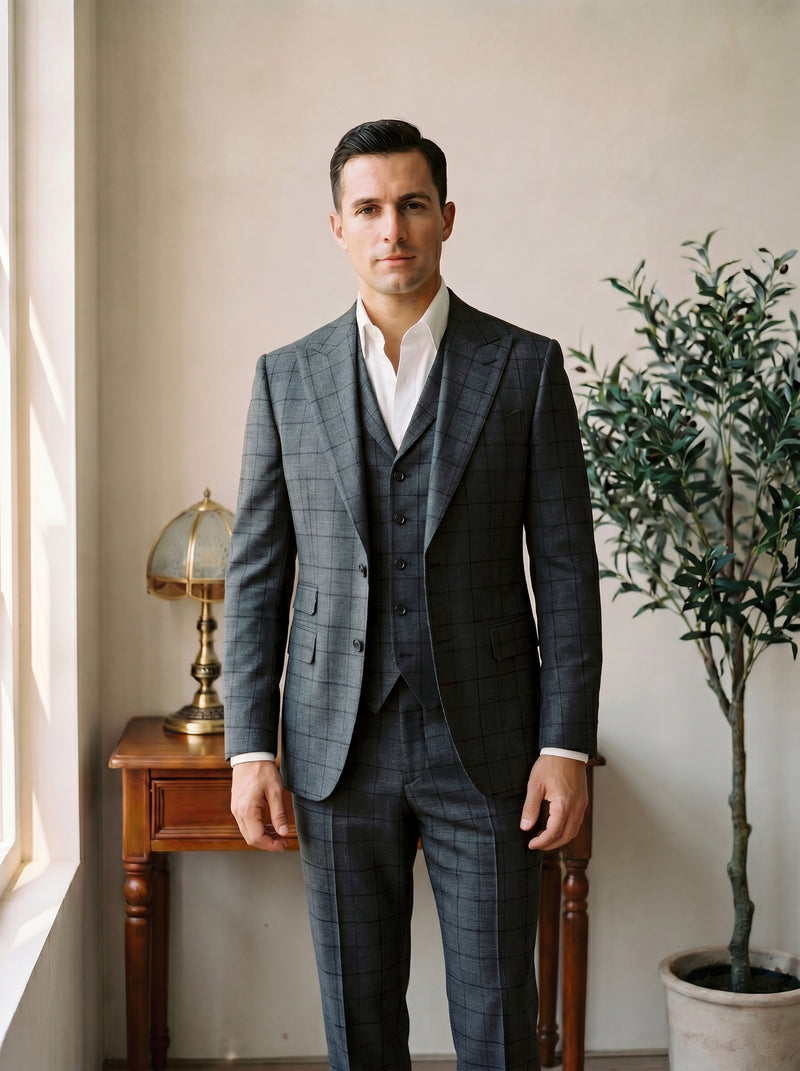 Natural The Karnak Check Suit — hero