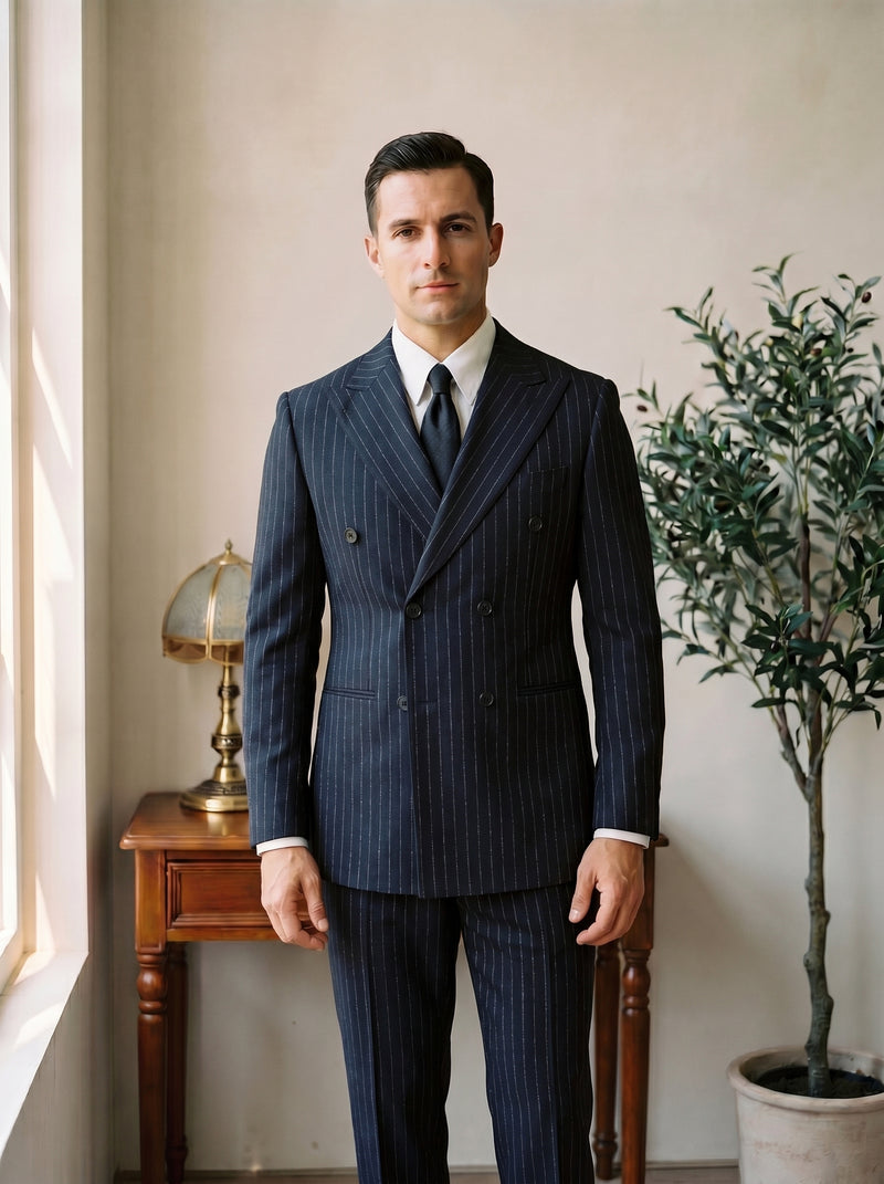 Natural The Sphinx Pinstripe Suit — hero