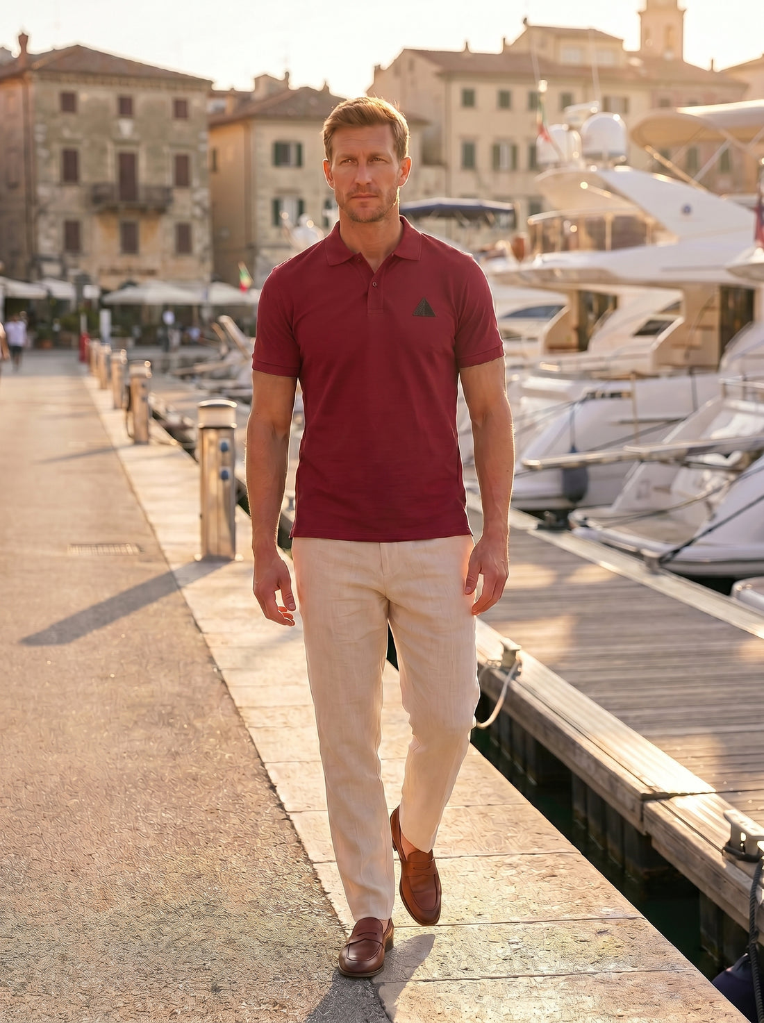 Red Alexandria Polo — street