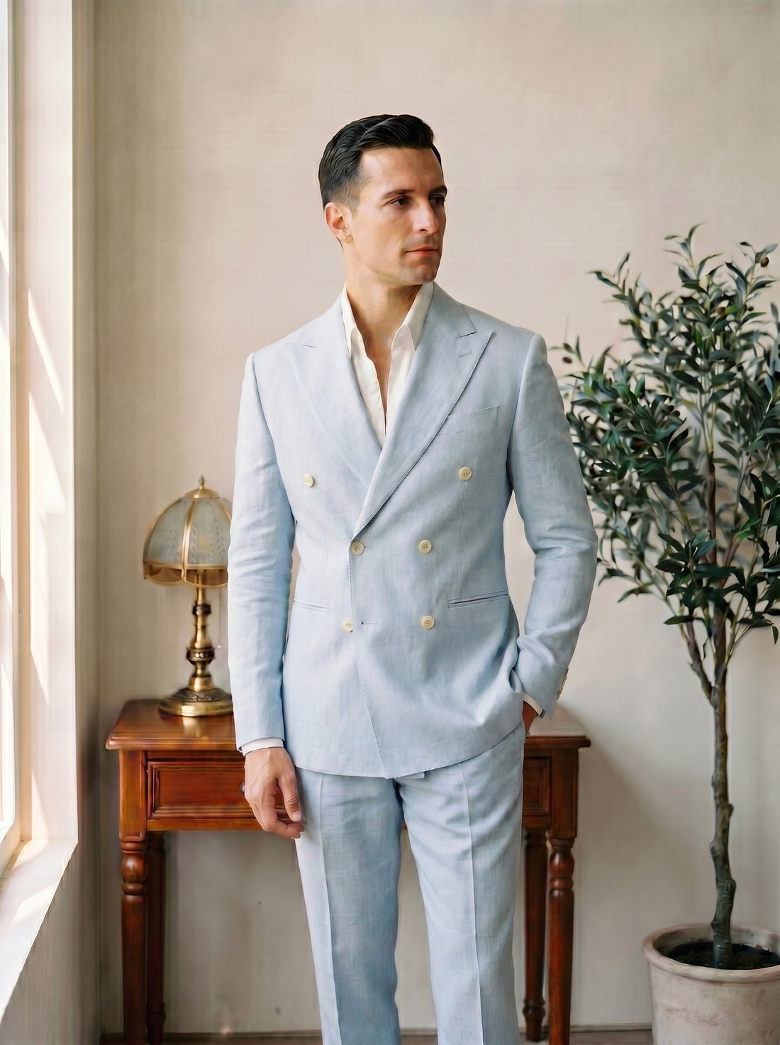 Light Blue Aswan Suit — 34