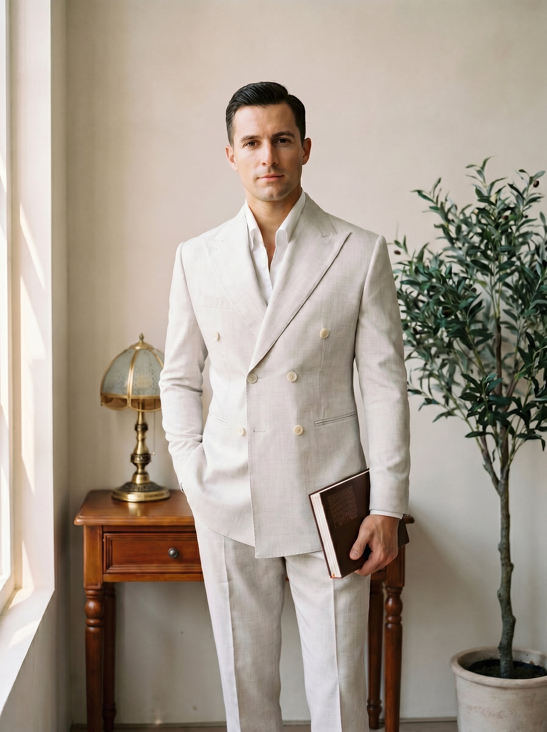 Jade Beige Aswan Suit — front