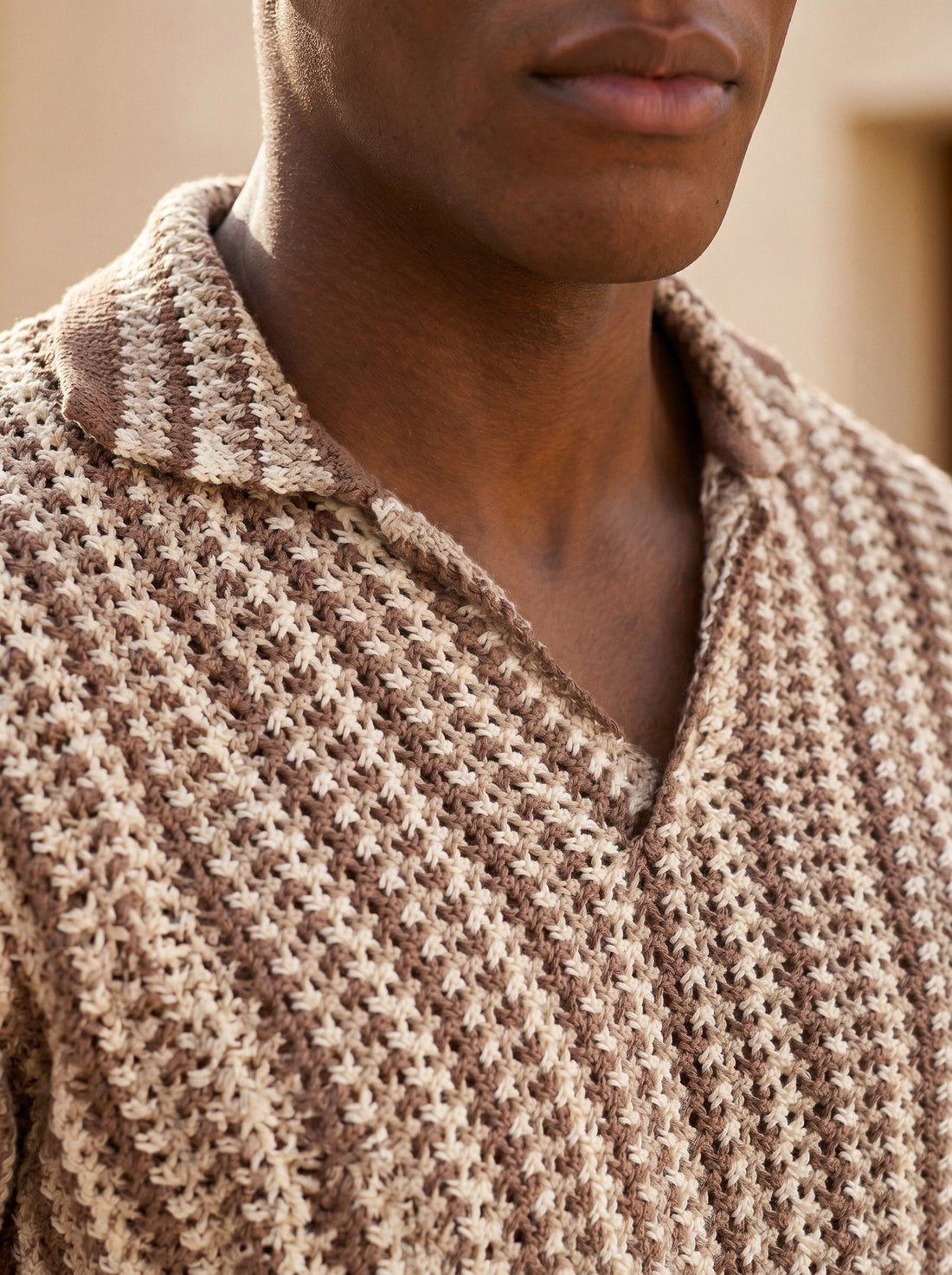Cocoa Stripe — knit detail