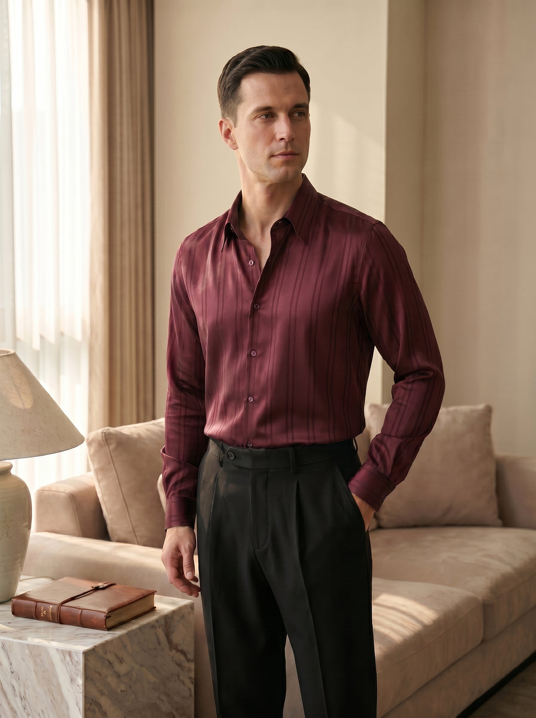 Burgundy Luxor Shirt — 34