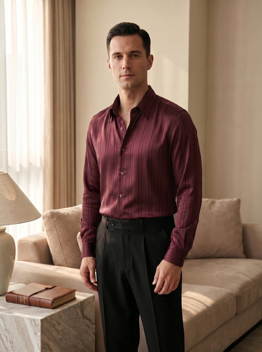 Burgundy Luxor Shirt — front