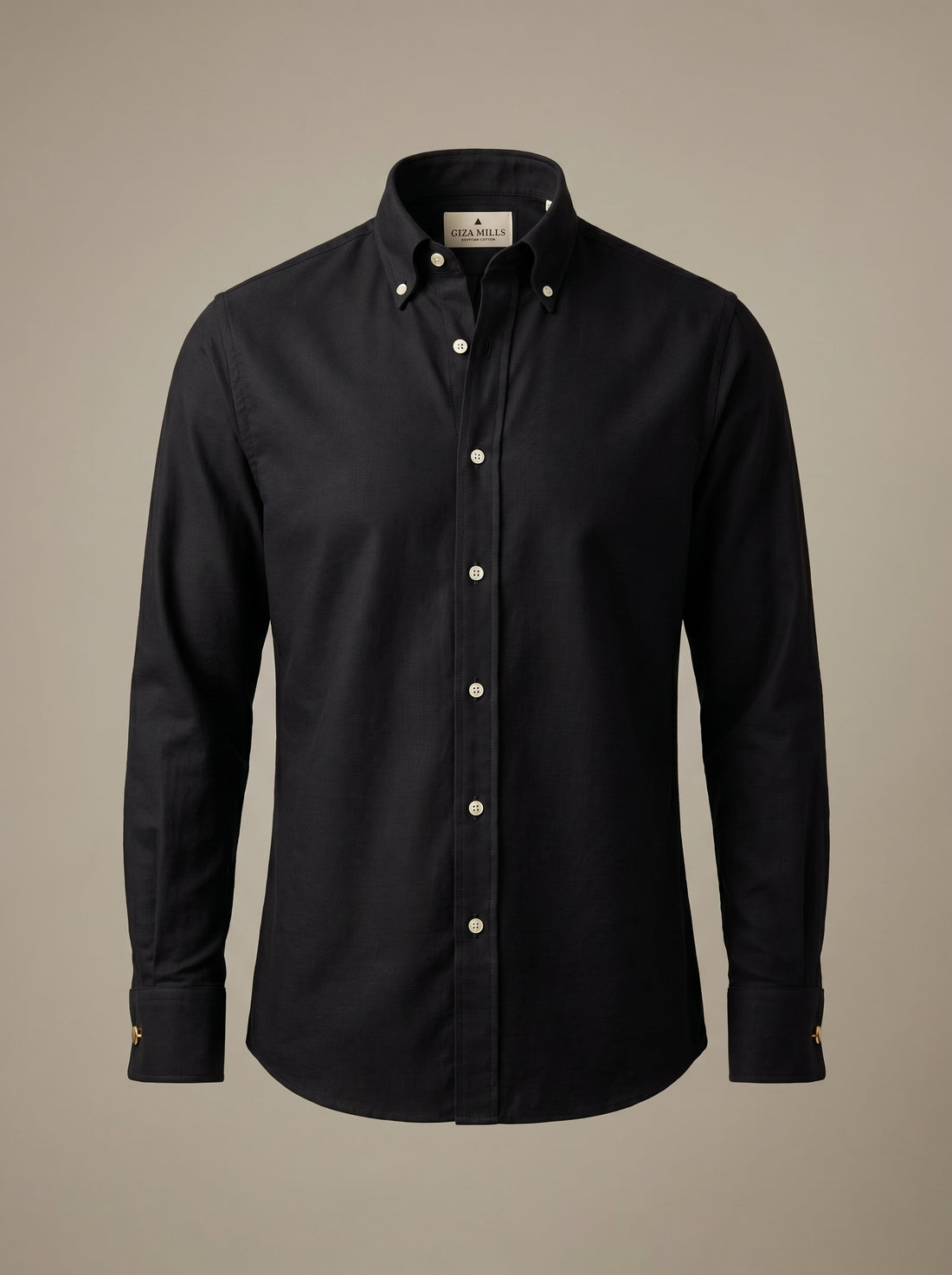 Black The Memphis Oxford Shirt — front-flat