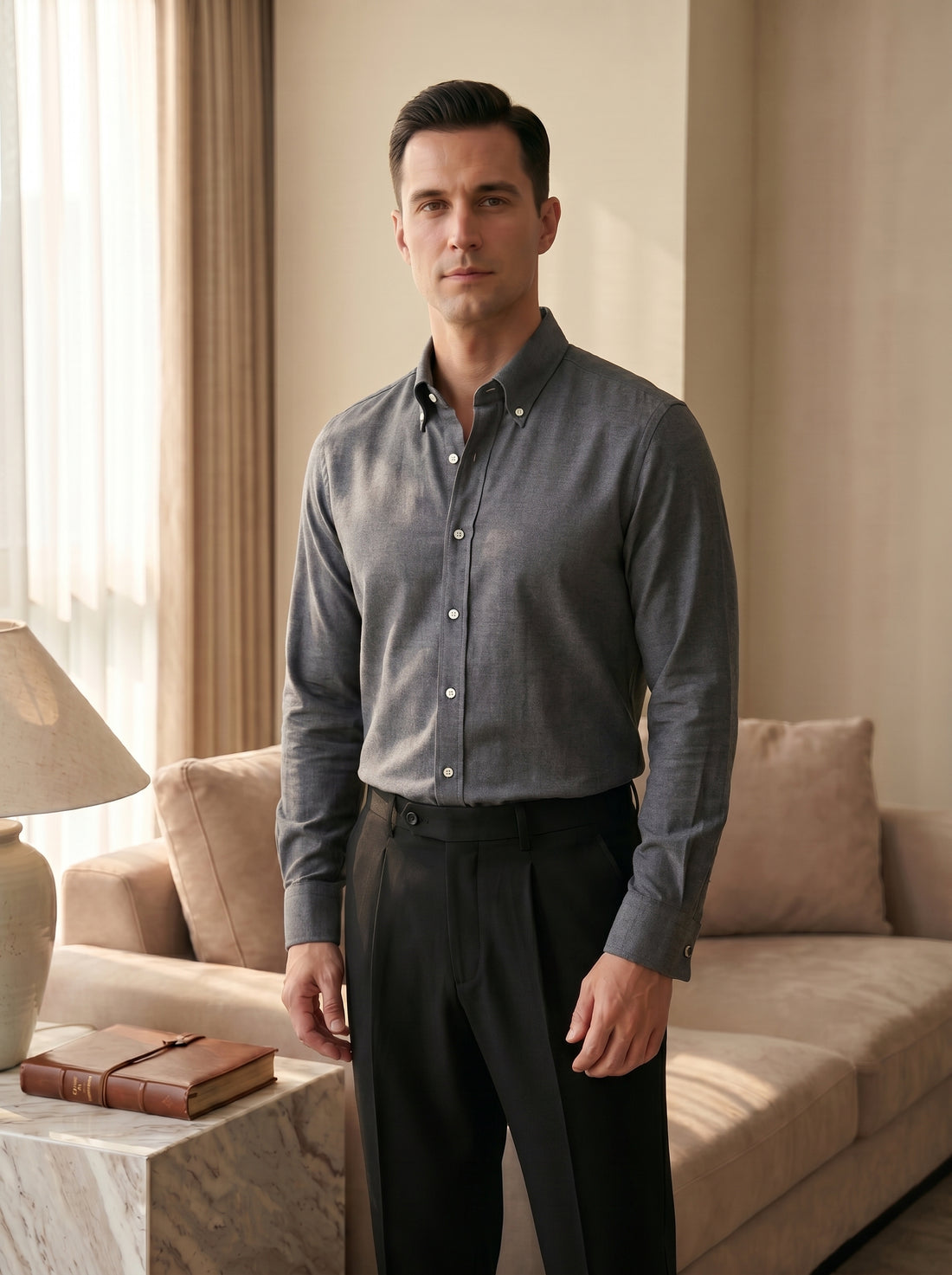 Gray The Memphis Oxford Shirt — front