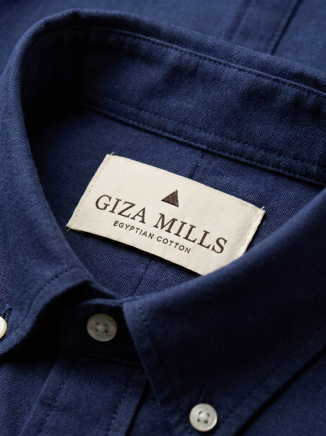 Navy The Memphis Oxford Shirt — collar-label