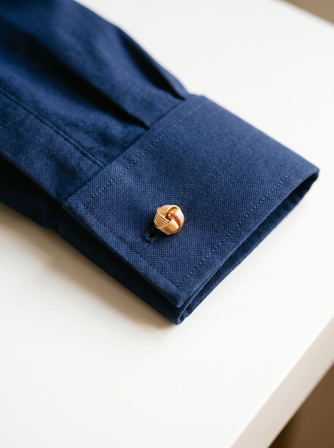 Navy The Memphis Oxford Shirt — cuff
