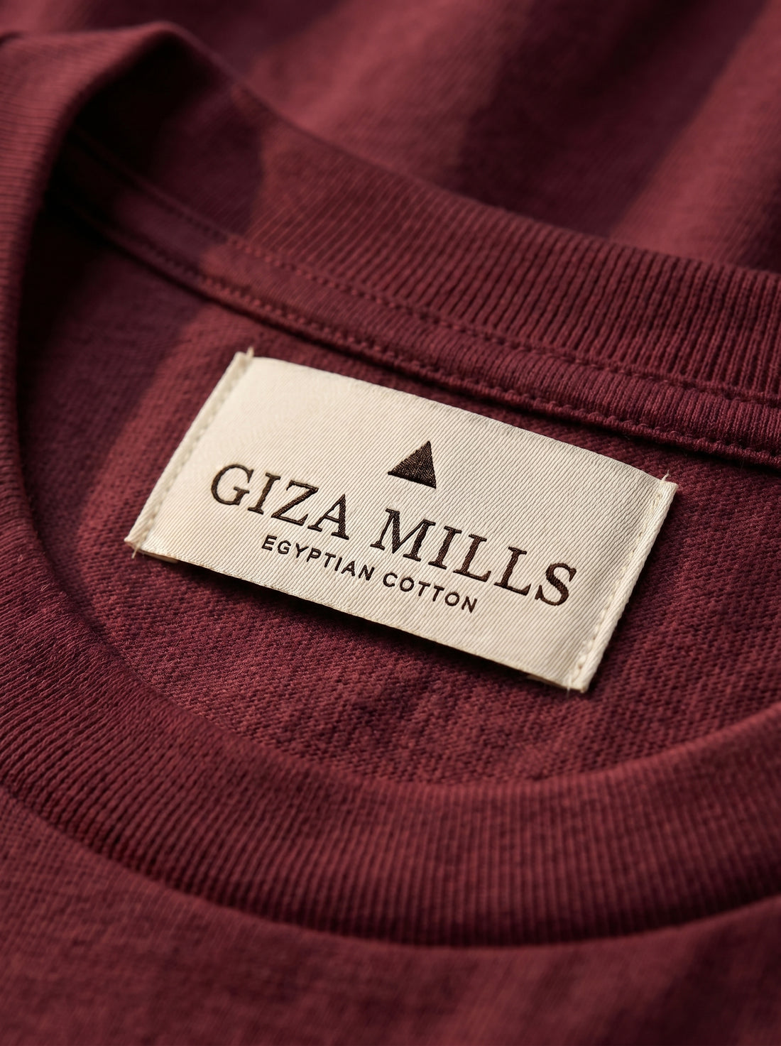 Burgundy Nile Tee — label