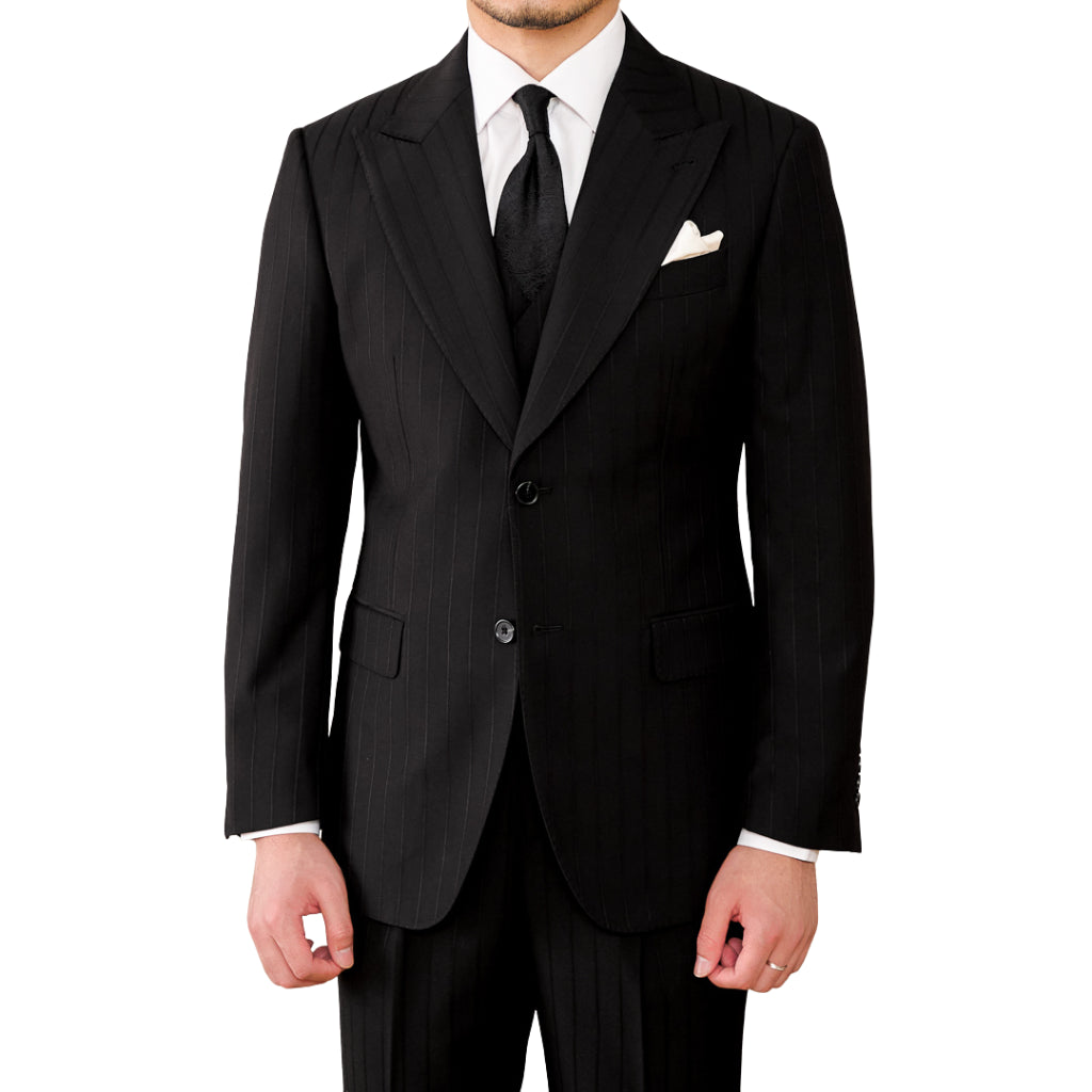 Black The Abydos Striped Three-Piece Suit — 0