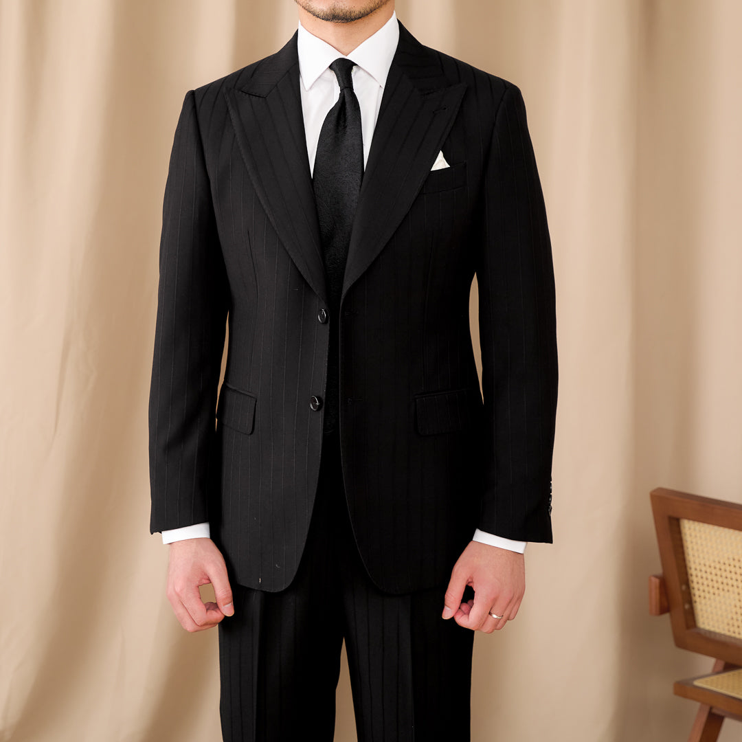 Black The Abydos Striped Three-Piece Suit — 2