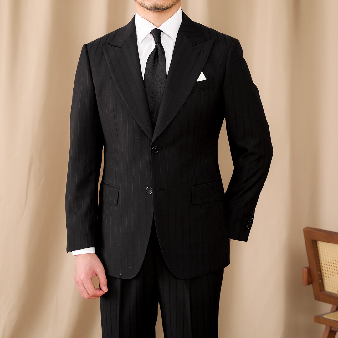 Black The Abydos Striped Three-Piece Suit — 3