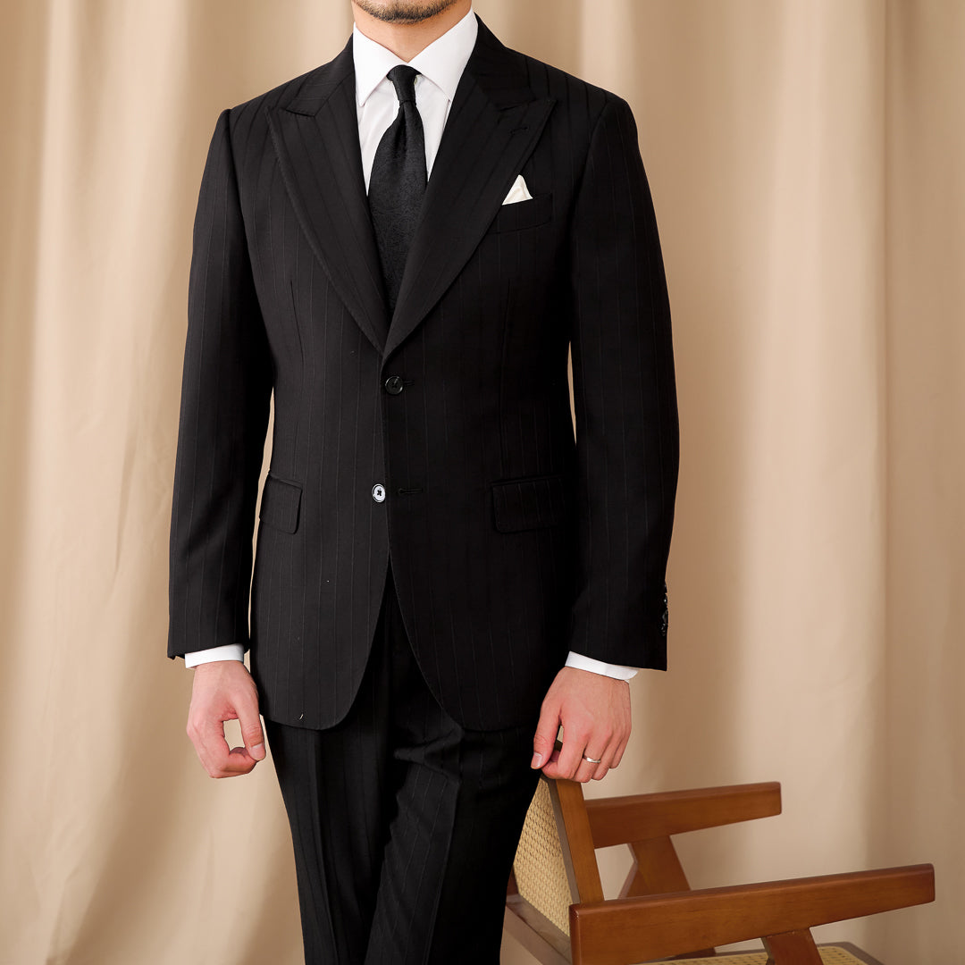Black The Abydos Striped Three-Piece Suit — 4