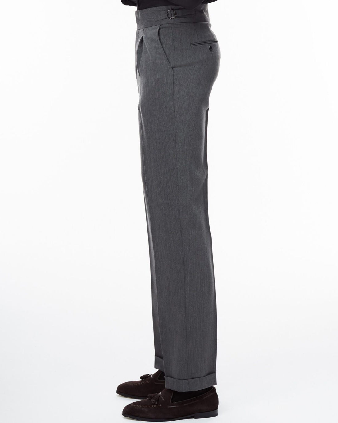 Ash Gray The Akhmim Side-Tab Trouser — 1