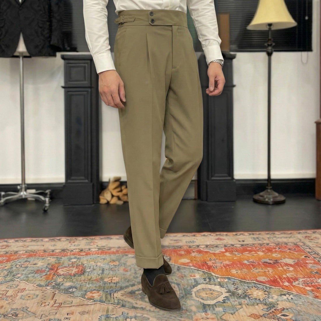 Sand The Akhmim Side-Tab Trouser — 2