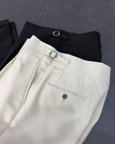 White The Akhmim Side-Tab Trouser — 3