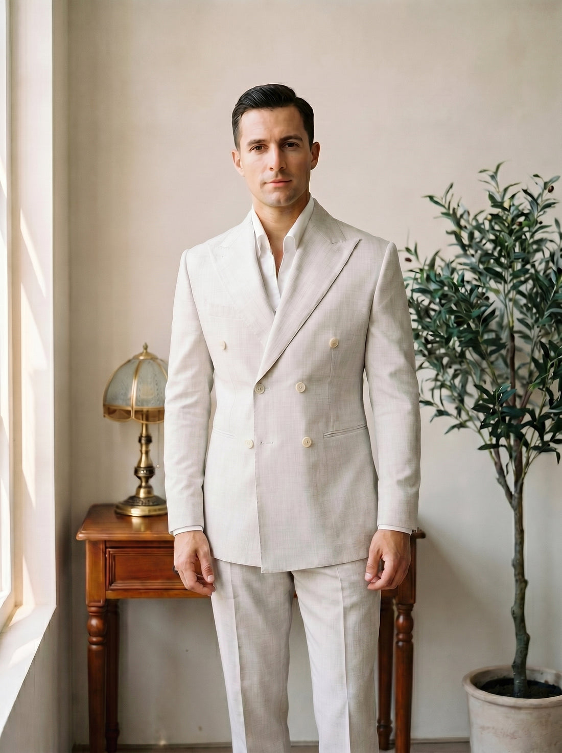 Jade Beige The Aswan Suit — hero