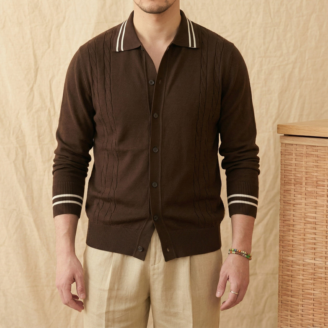 Brown The Avaris Knit Polo — 2