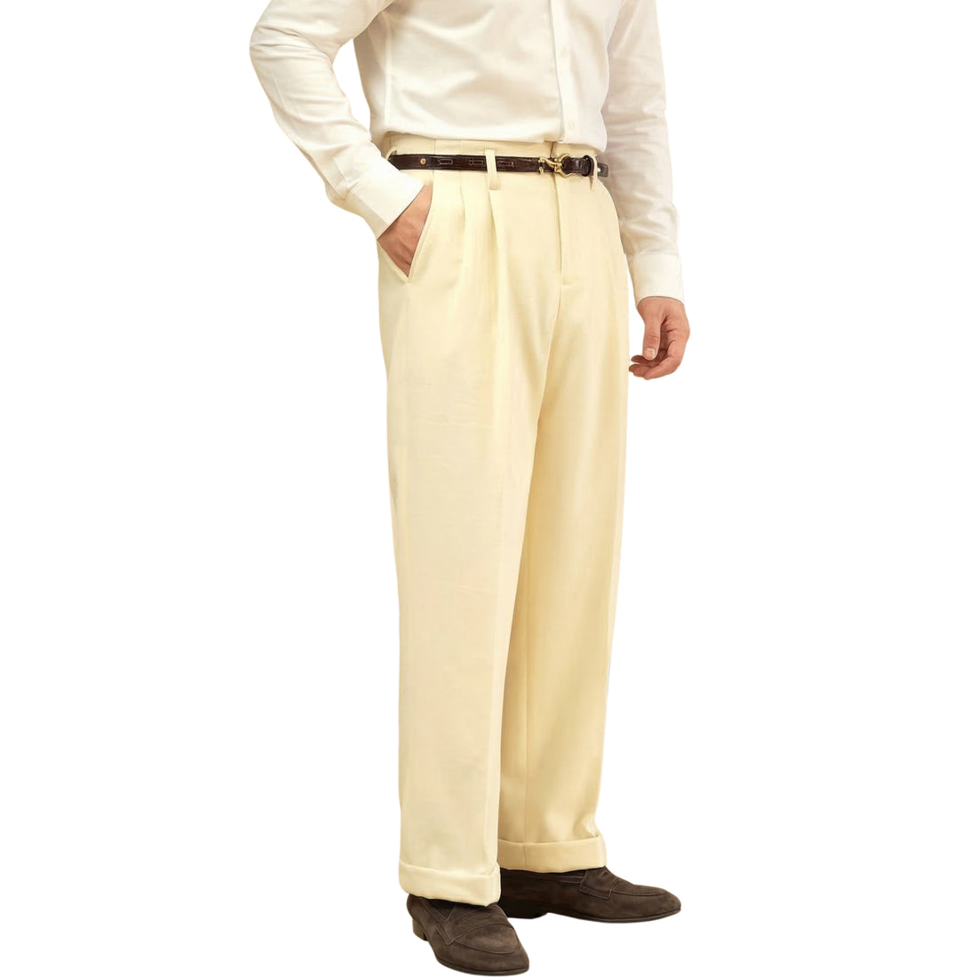 Cream The Bahariya Pleated Trouser — 0