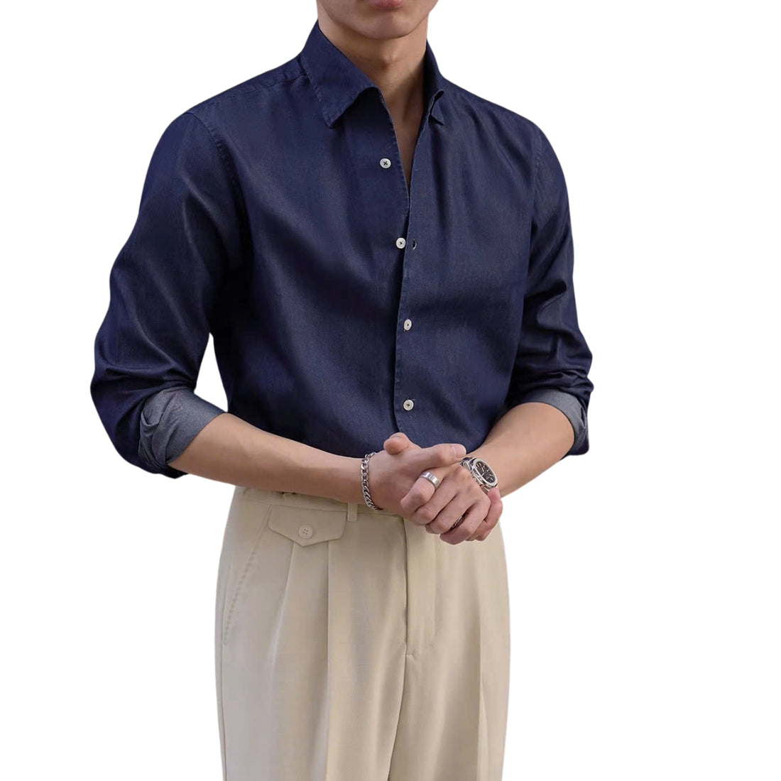 Navy The Busiris Denim Shirt — 0