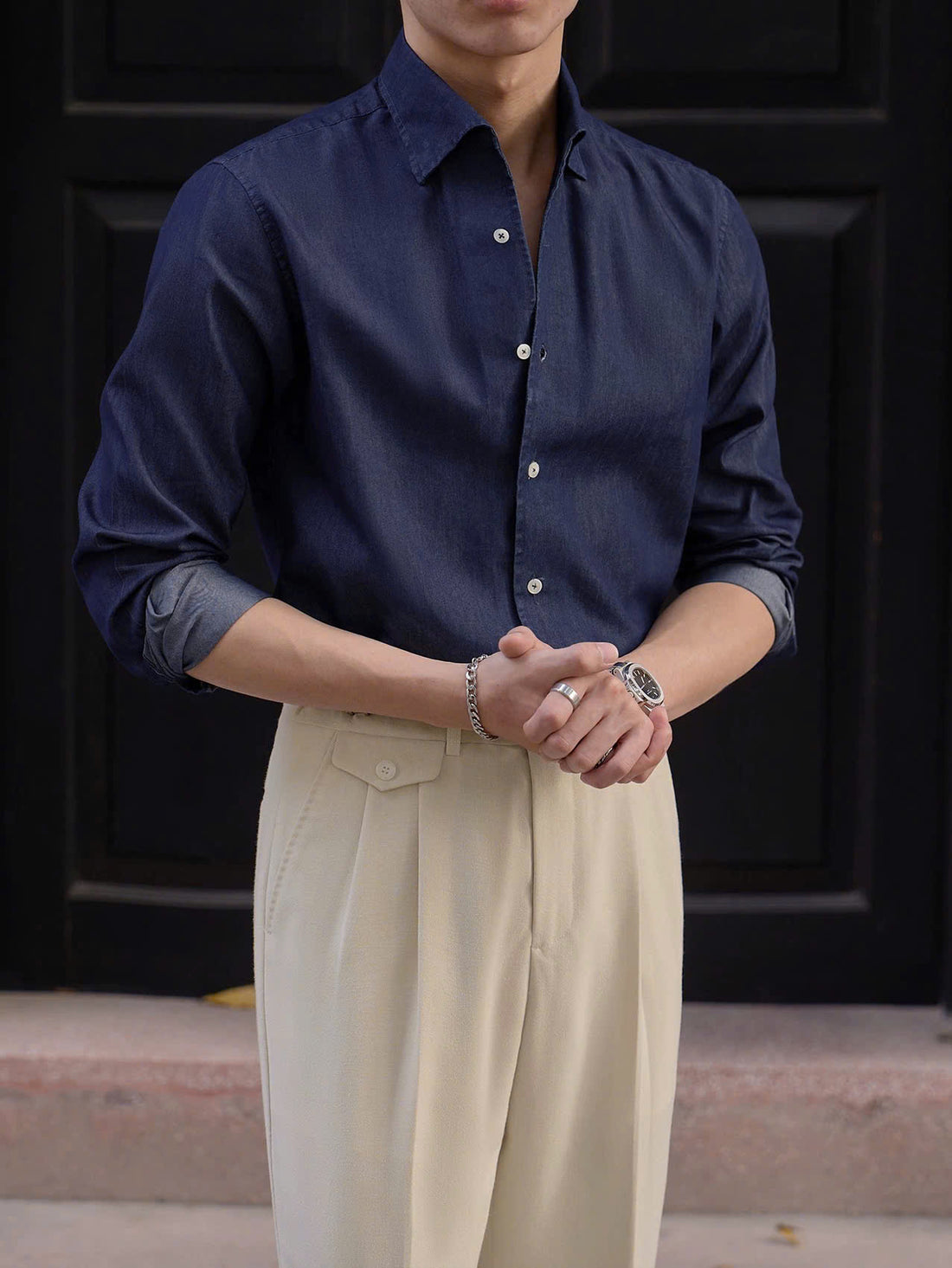 Navy The Busiris Denim Shirt — 2
