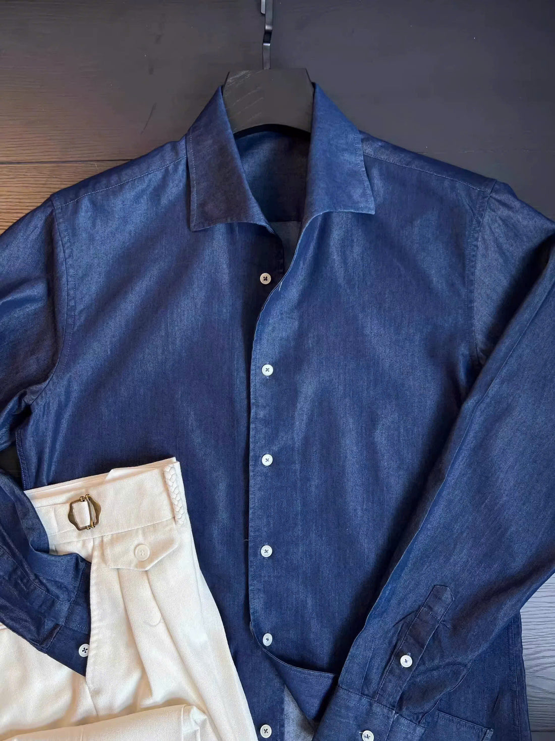 Navy The Busiris Denim Shirt — 3