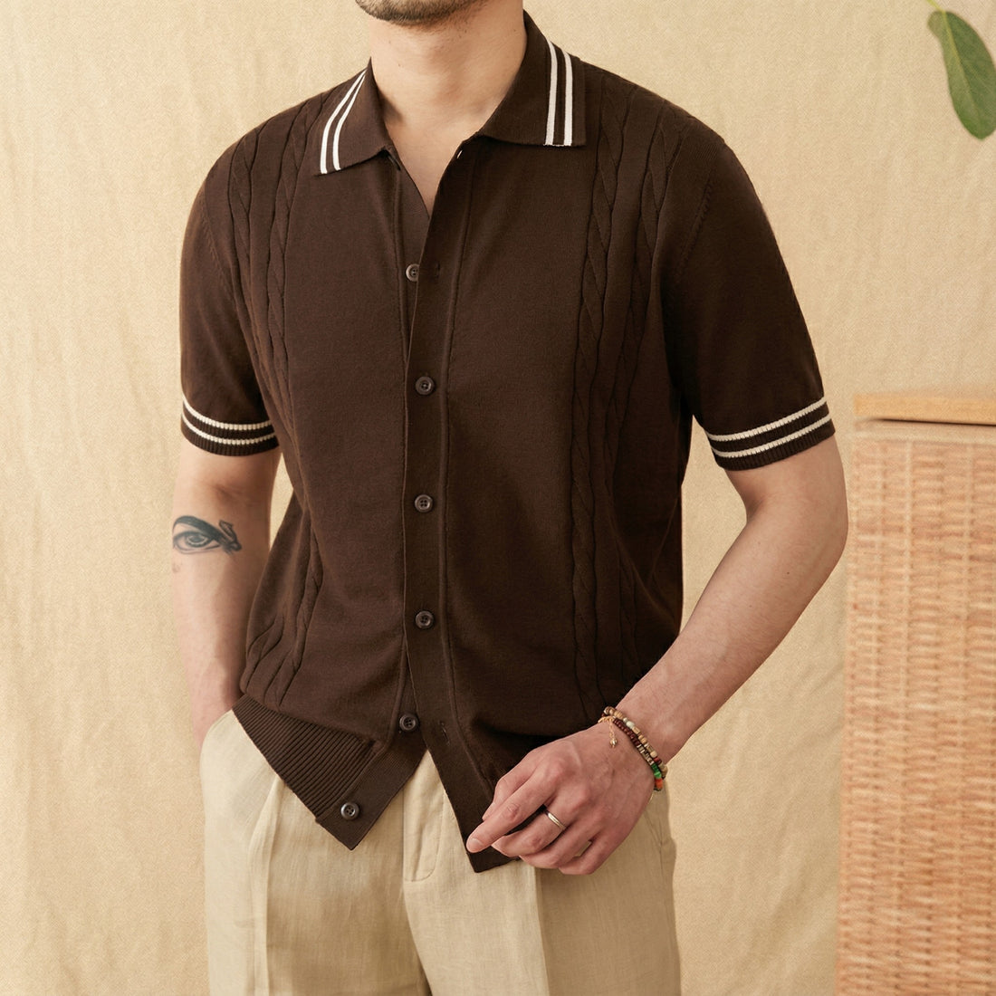 Nâu The Buto Knit Polo — 1