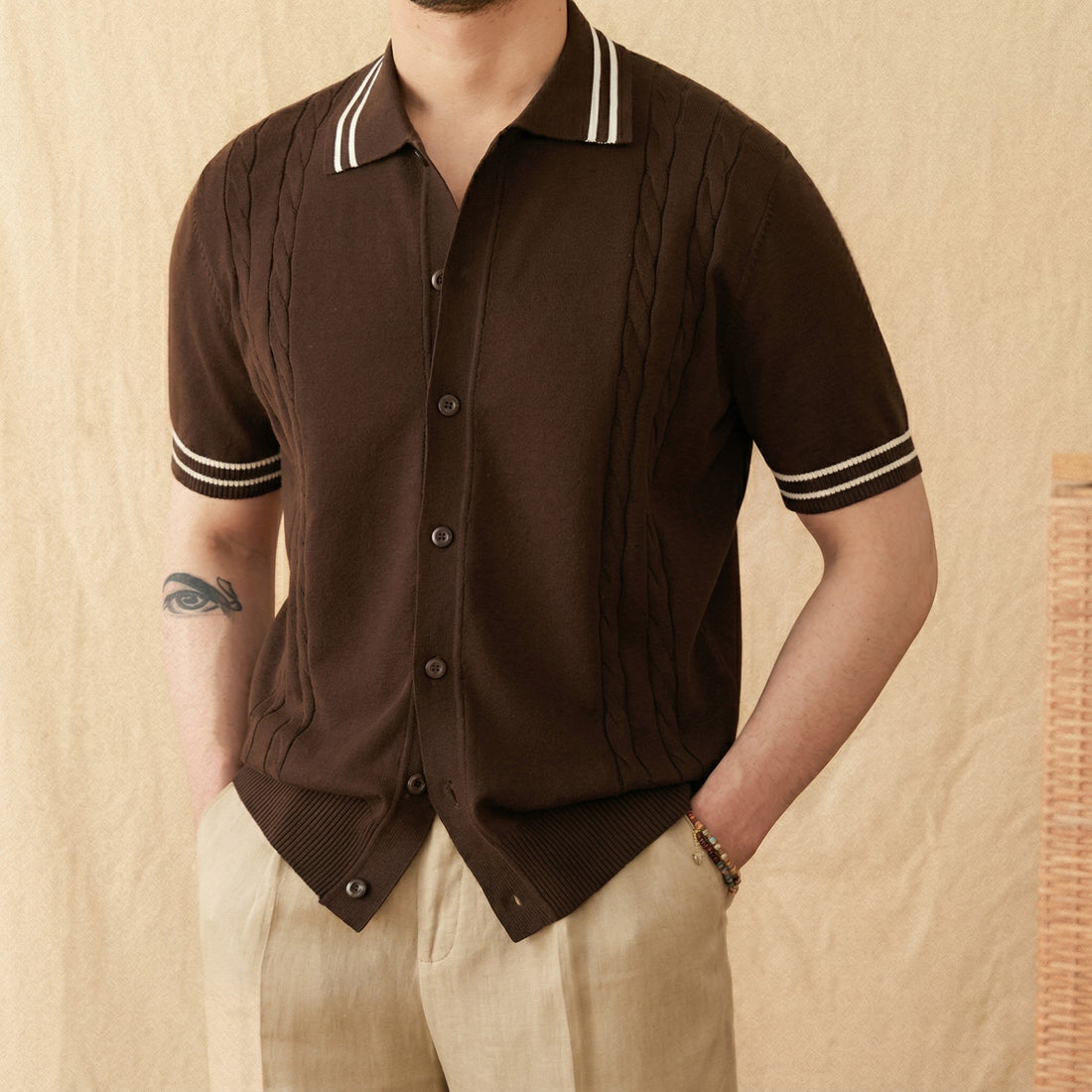 Nâu The Buto Knit Polo — 3