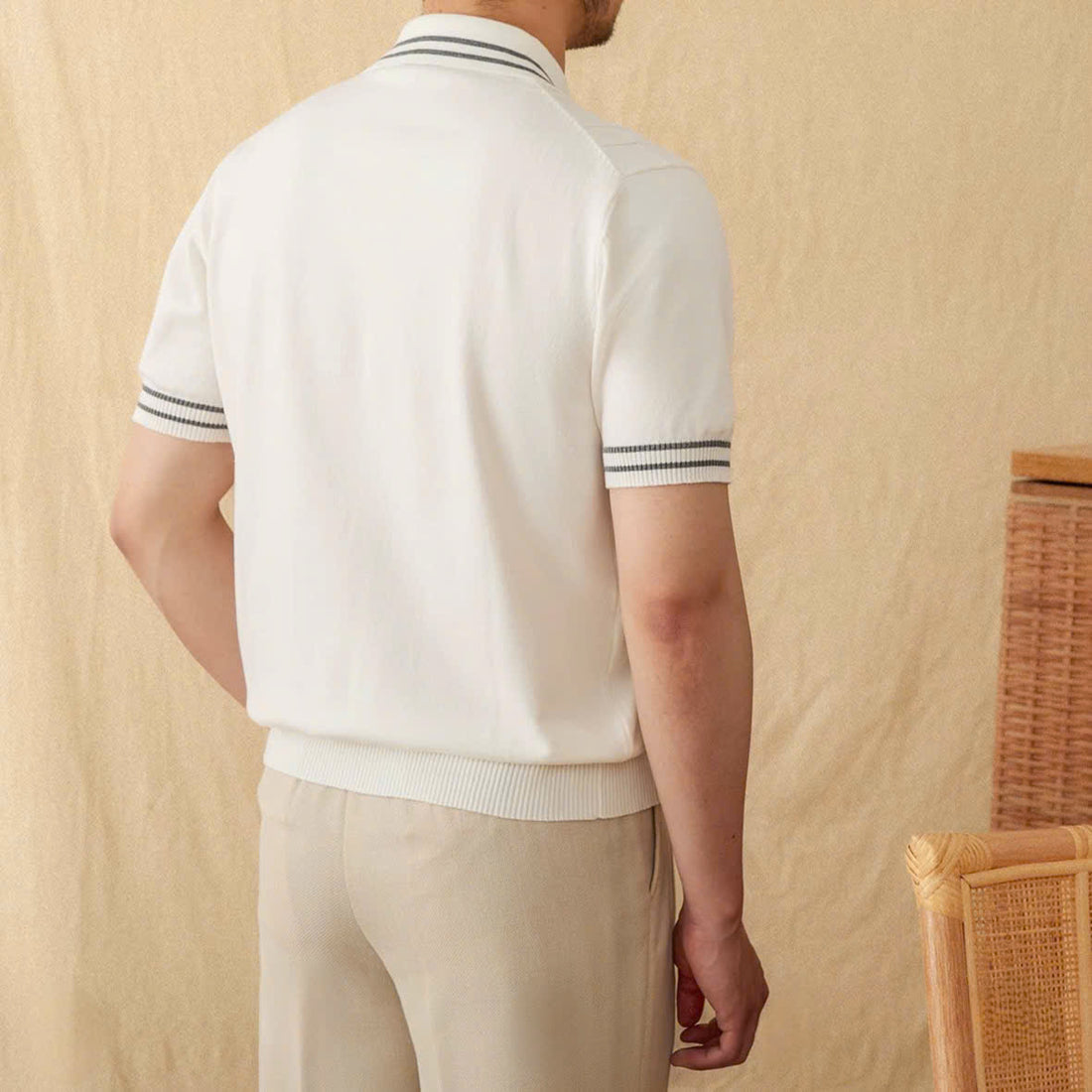 Trắng The Buto Knit Polo — 4