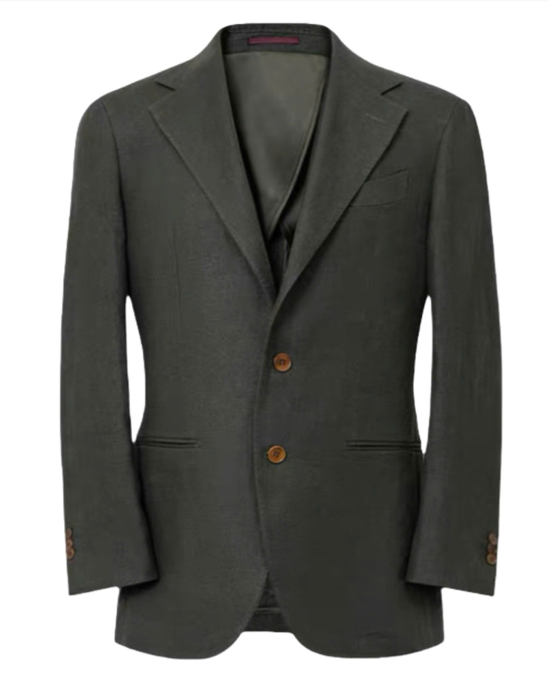 White The Dahshur Linen Blazer — 2