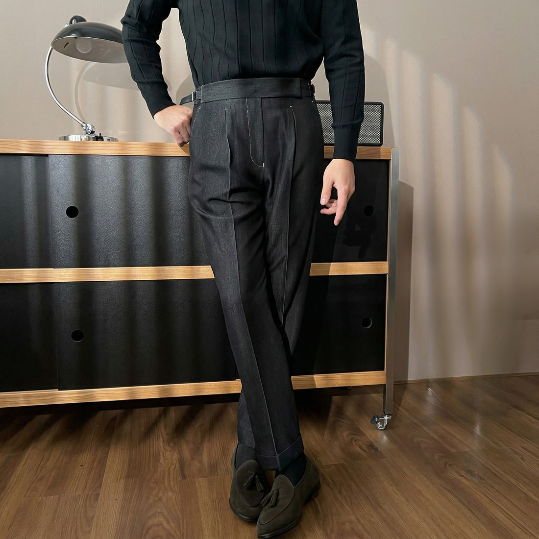 Black The Edfu Side-Tab Trouser — 5