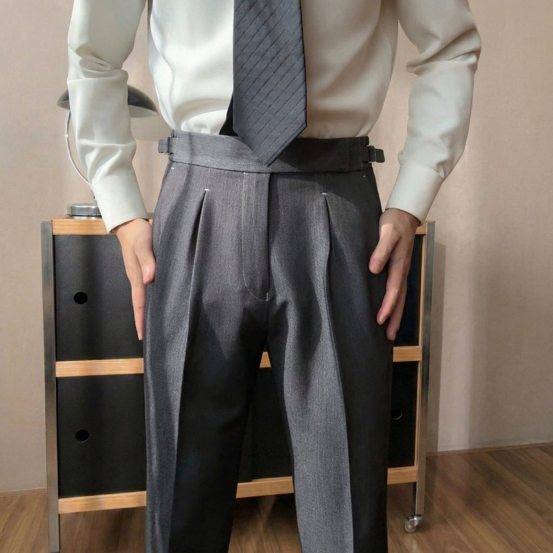 Grey The Edfu Side-Tab Trouser — 4