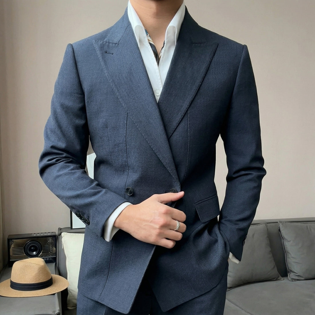Navy The Edku Suit — 2