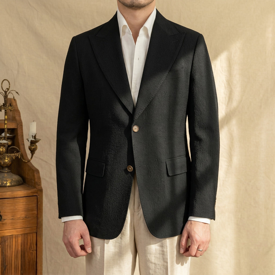 Black The Girga Seersucker Blazer — 4