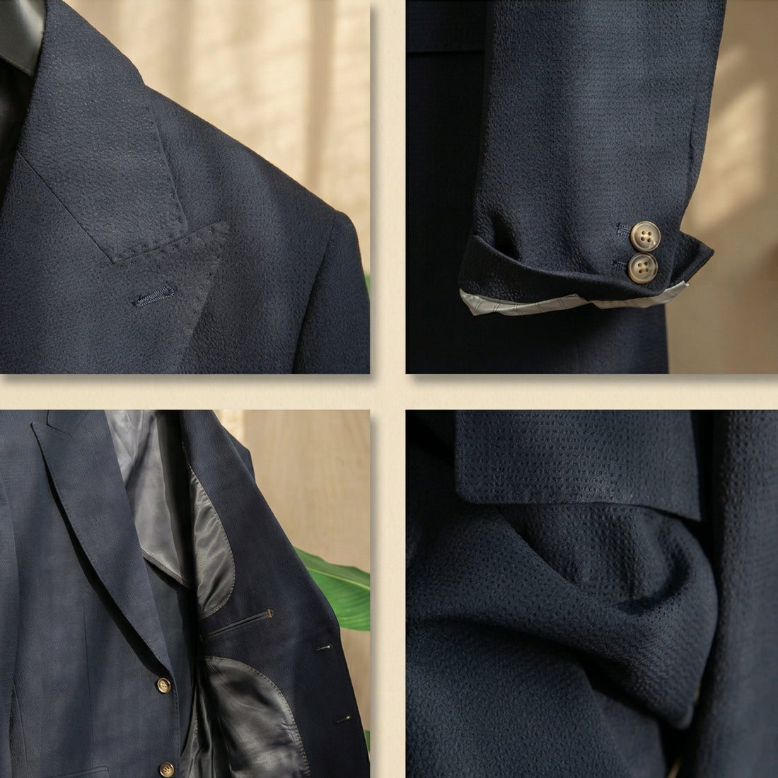 Navy The Girga Seersucker Blazer — 3