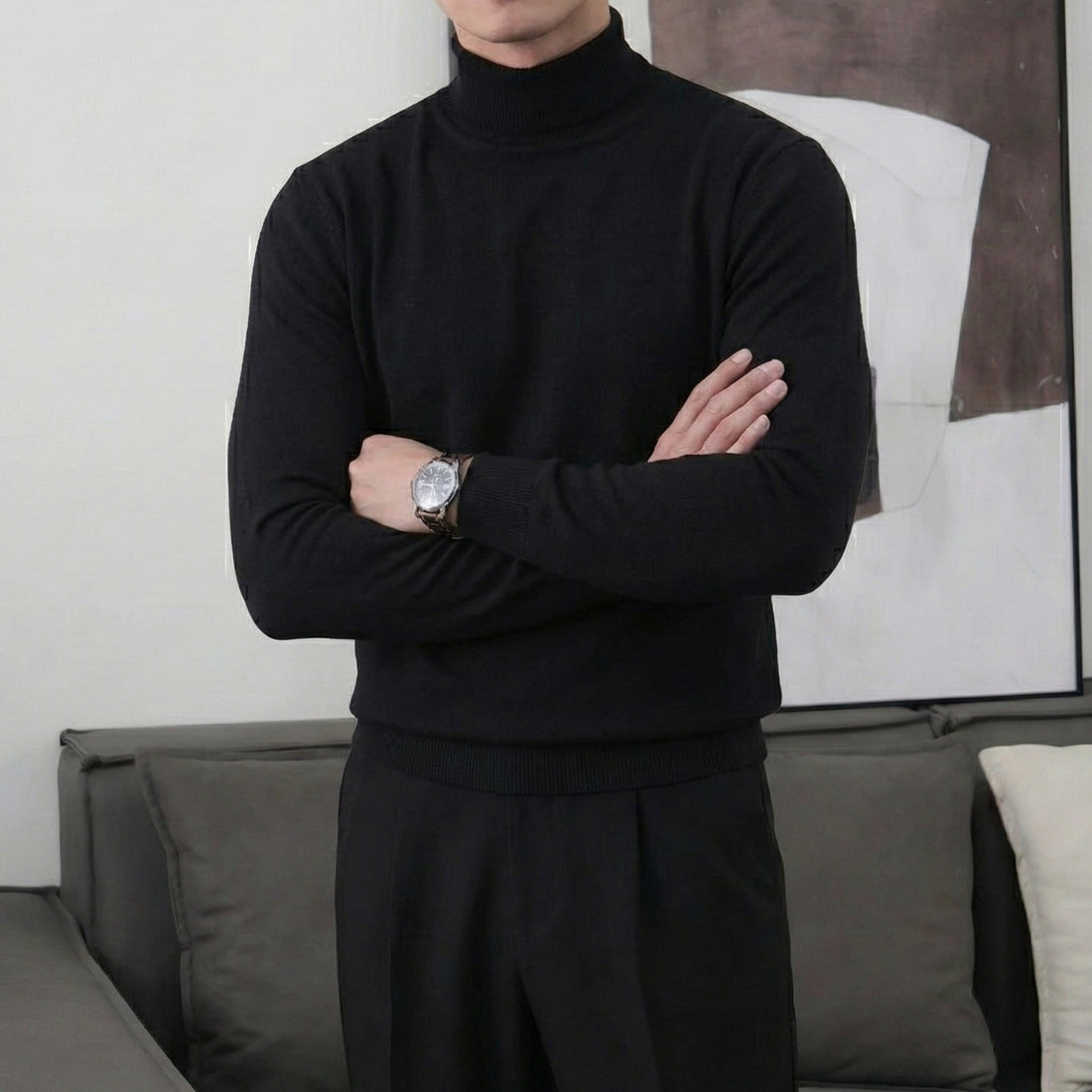 Black The Ismailia Knit Polo — 1