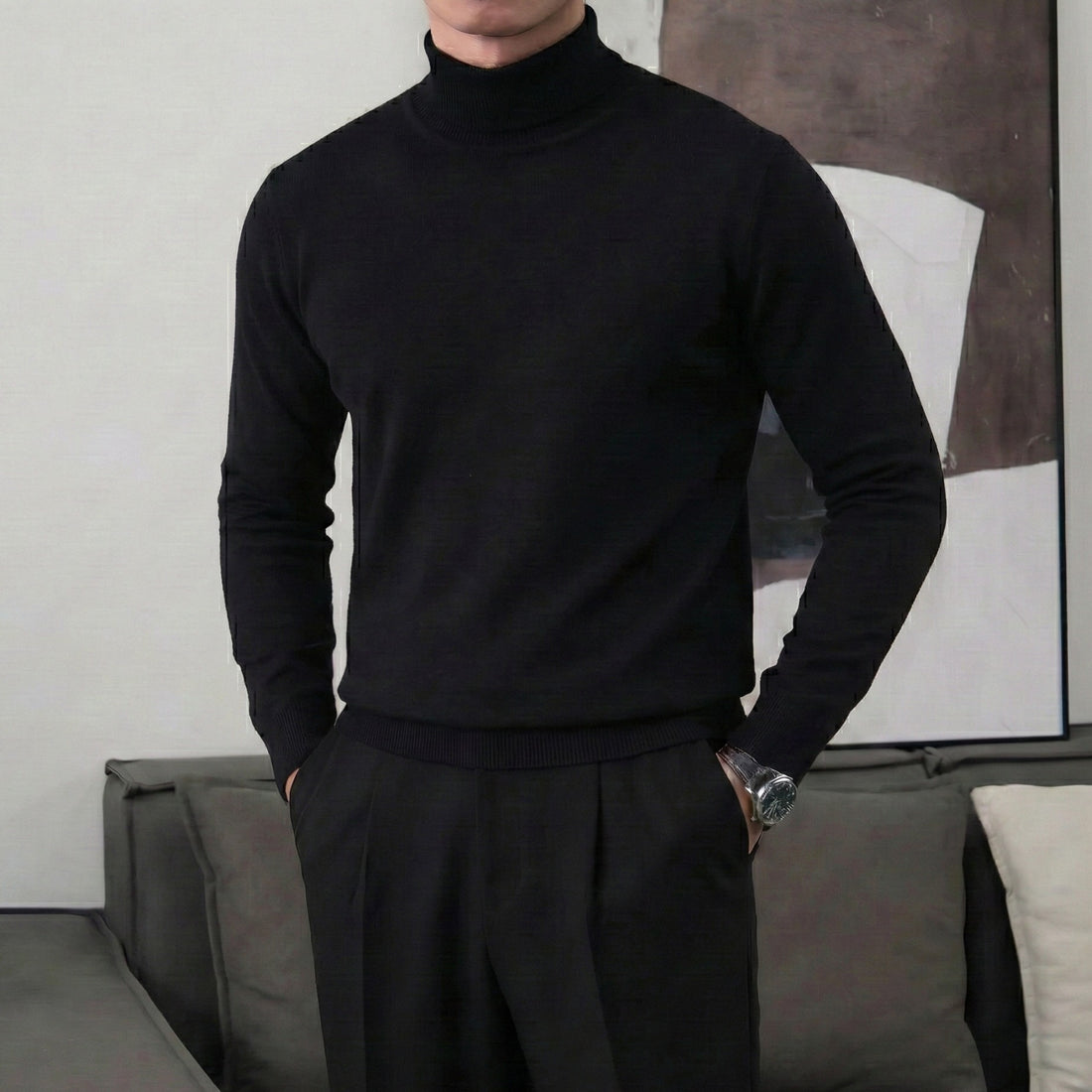 Black The Ismailia Knit Polo — 2