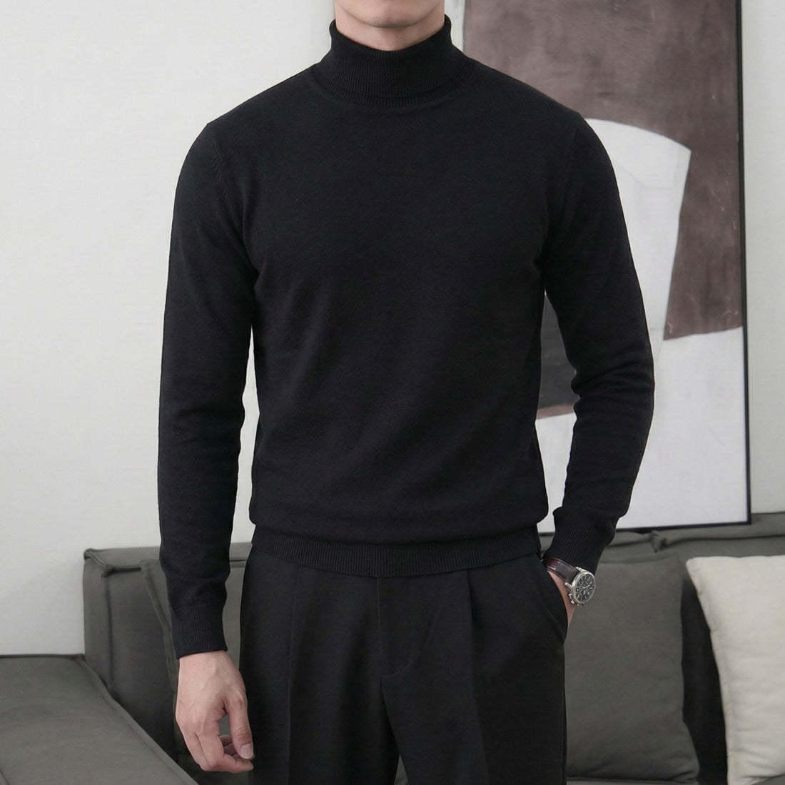 Black The Ismailia Knit Polo — 3