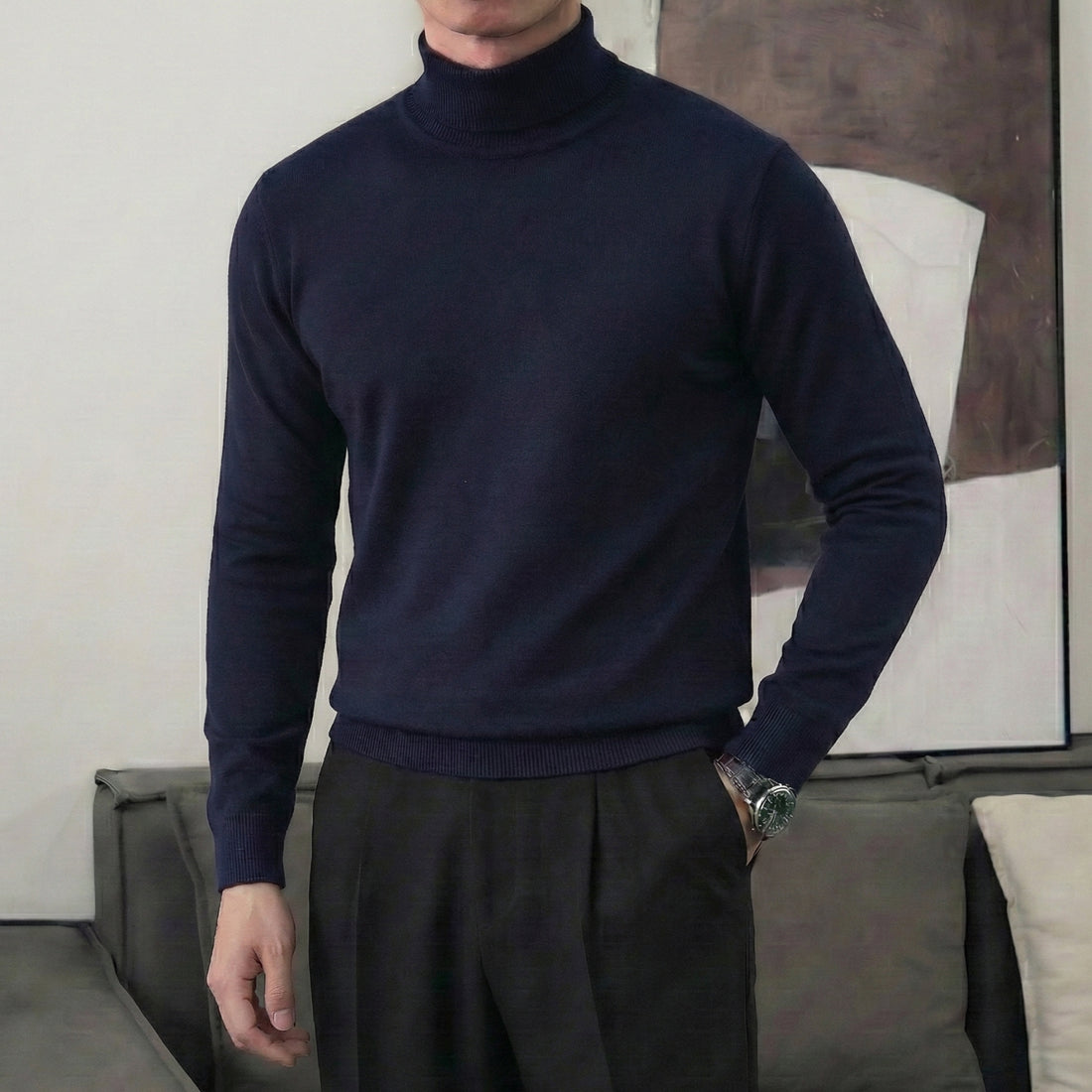 Navy The Ismailia Knit Polo — 0