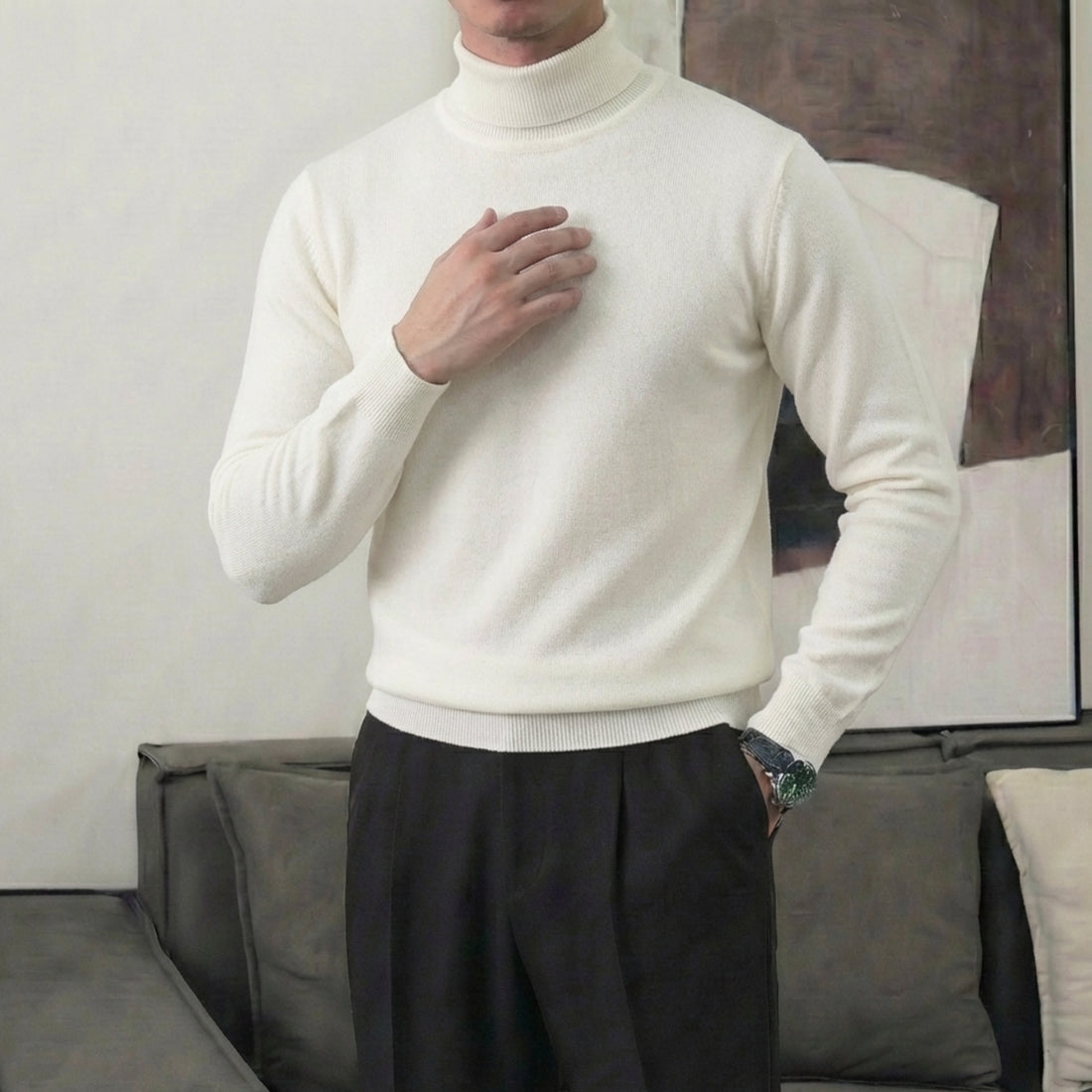 White The Ismailia Knit Polo — 4