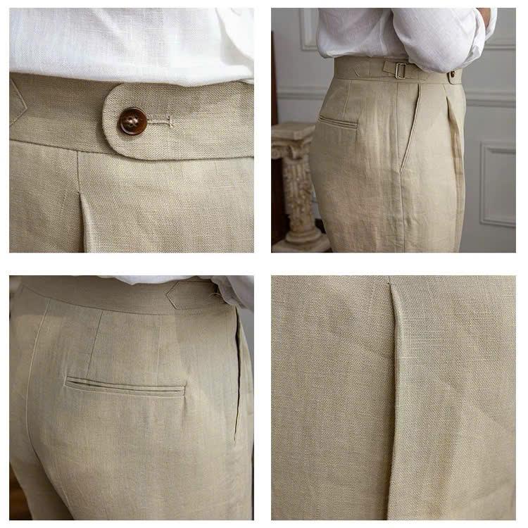 Be Nhạt The Marsa Linen Side-Tab Trouser — 4