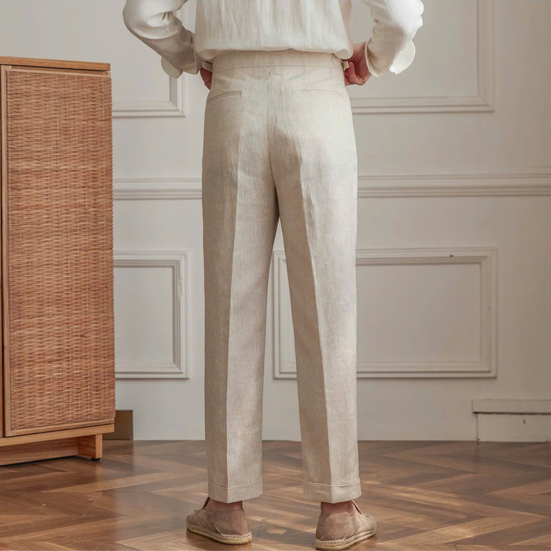 Muối Tiêu The Marsa Linen Side-Tab Trouser — 3