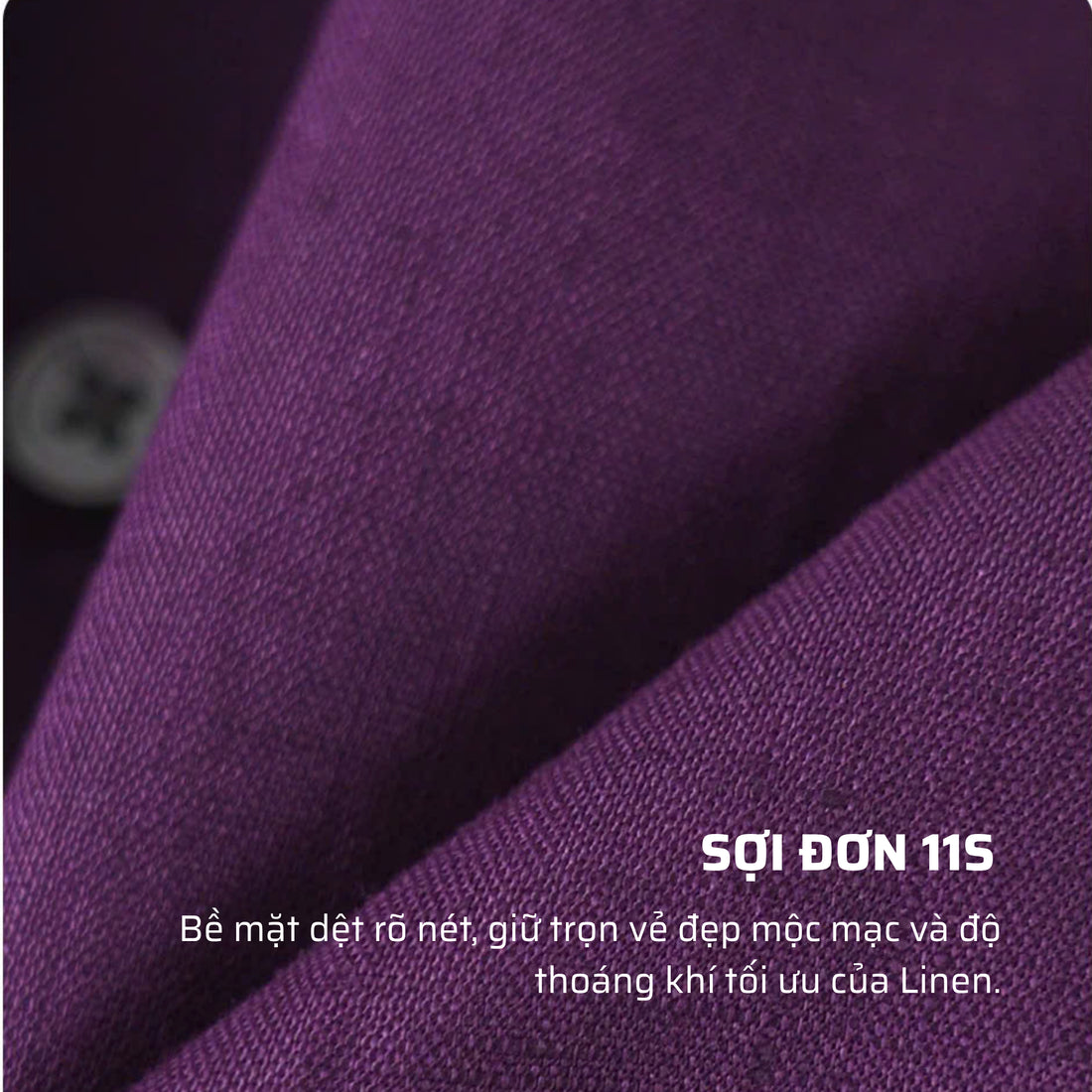 Purple The Minya Linen Shirt — 4