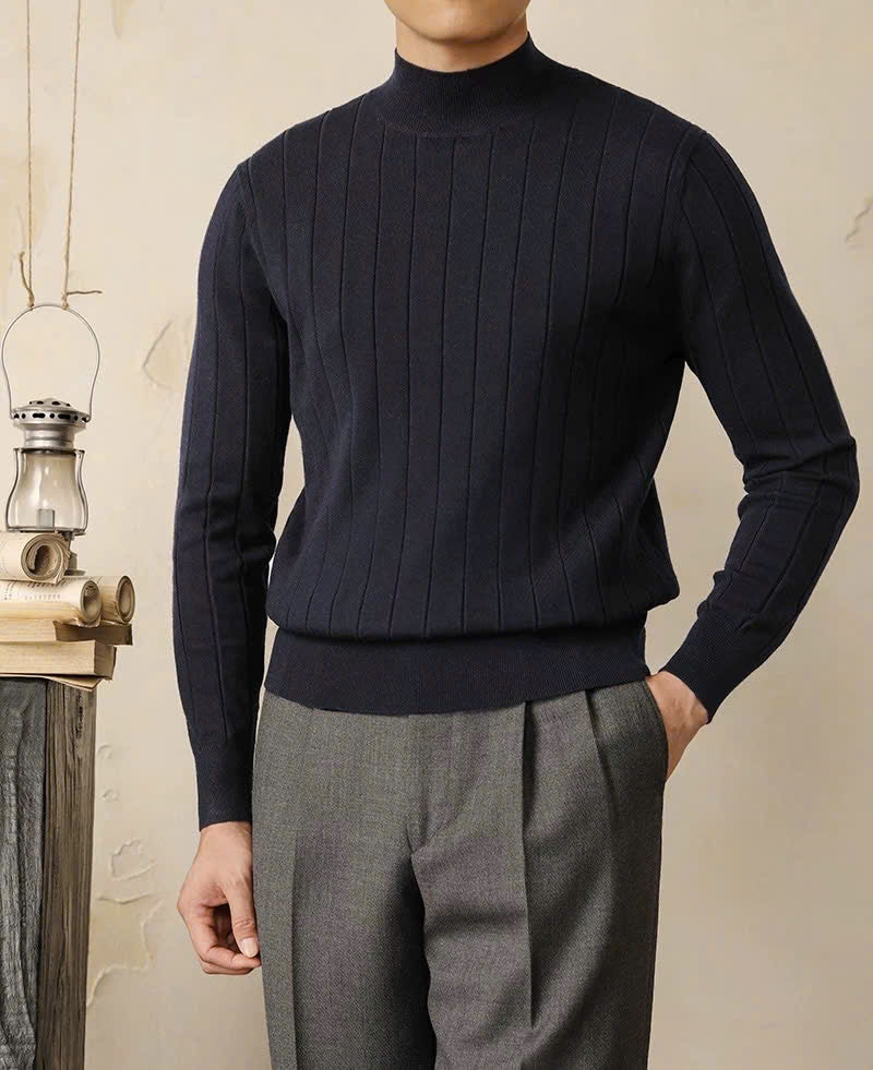 Black The Pelusium Knit Polo — 1