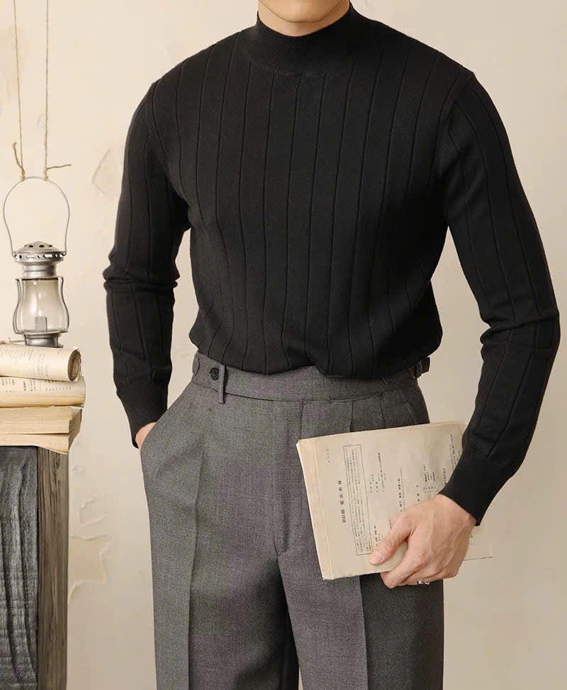 Black The Pelusium Knit Polo — 2