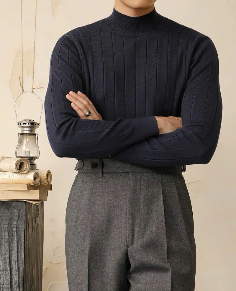 Black The Pelusium Knit Polo — 3